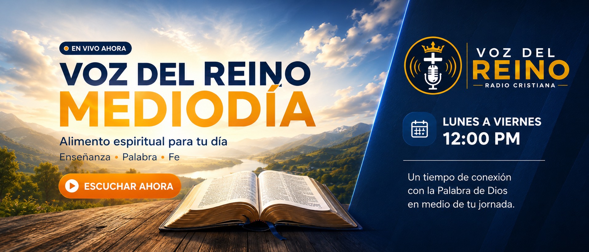 Voz Del Reino Mediodía, lunes a viernes a las 12:00 PM